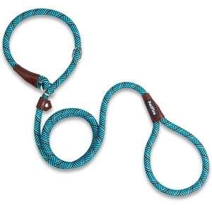 Blue and White Rope Dog Leash Rope Slip Leash 4ft Long 1/2 Inch
